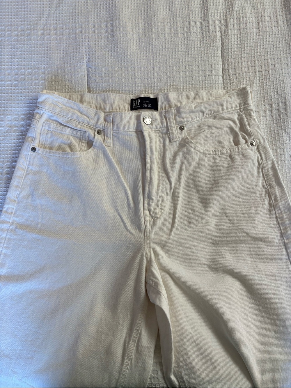 GAP Women's White Wide Leg Jeans